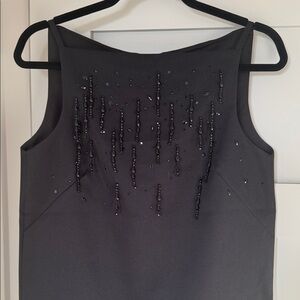 H&M edition black mini Sleeveless dress with Beaded Design
